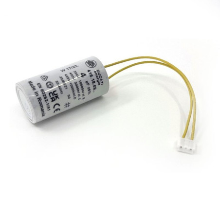 Condensateur 4 µF fils connecteur JST BUBENDORFF pour moteur volet roulant