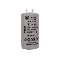 Condensateur 7 µF cosses Faston 2.8mm pour moteur volet roulant