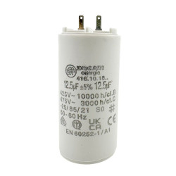 Condensateur 12,5 µF cosses Faston 2.8mm pour moteur volet roulant