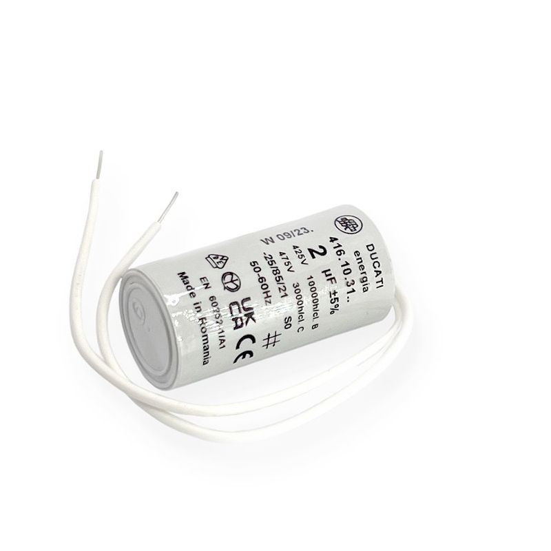 Condensateur 2 µF fils pour moteur volet roulant
