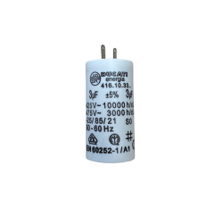 Condensateur 3 µF cosses Faston 2.8mm pour moteur volet roulant