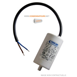 Condensateur 20µf, 20mf, 20 microfarads 450V CABLE POUR moteur leroy somer 0.75kW