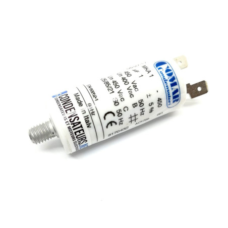 Condensateur permanent 1µF à cosses pour moteur électrique